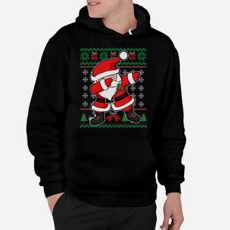 Dabbing Santa Ugly Christmas Sweater Funny Holiday Gifts Sweatshirt Hoodie | Crazezy UK