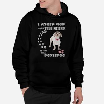 Dachshund Poodle Dog Mom, Doxiedoodle Dad Art, Cute Doxiepoo Hoodie | Crazezy