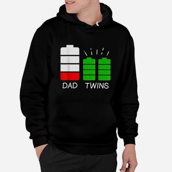 Dad Of Twins Low Battery Hoodie | Crazezy