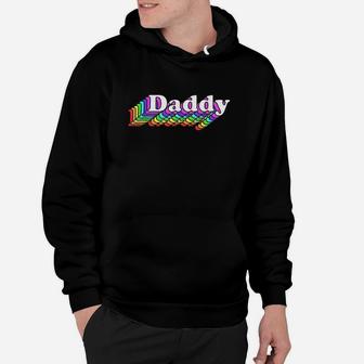 Daddy Gay Daddy Bear Retro Lgbt Rainbow Hoodie | Crazezy