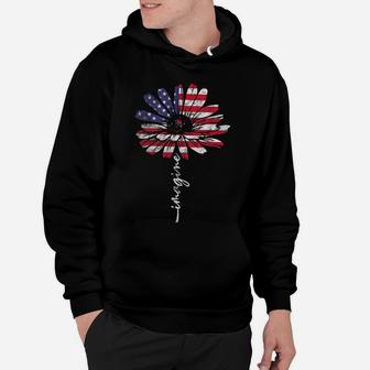 Daisy Usa American Flag 4Th Of July Patriotic Flower Vintage Hoodie | Crazezy