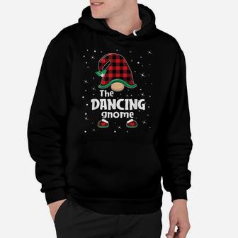 Dancing Gnome Buffalo Plaid Matching Christmas Gift Pajama Hoodie | Crazezy