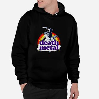 Death Metal Rocker Unicorn Deat5 Hoodie - Seseable