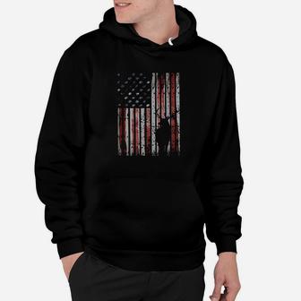 Deer Hunting American Flag Gift For Whitetail Buck Hunters Hoodie | Crazezy