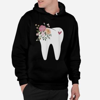 Dentist Dental Assistant Oral Hygienist Tooth Flower Hoodie | Crazezy