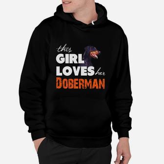 Dieses Mädchen Liebt Ihr Dobermann 04Juli Hoodie - Seseable