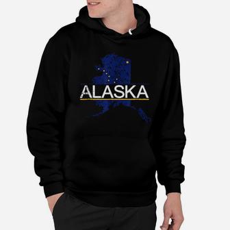 Distressed Alaska Simple Art Design Hoodie - Monsterry