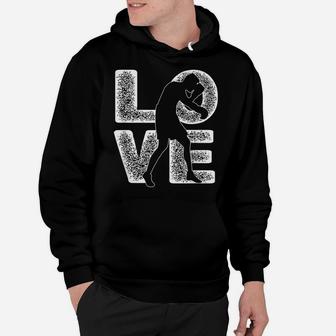 Distressed I Love Boxing Theme Graphic Design Boxer Hoodie | Crazezy UK