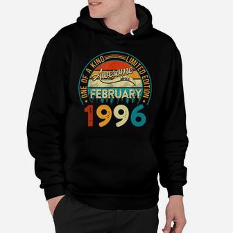 Distressed Vintage Awesome Since February 1996 25 Years Old Hoodie - Monsterry CA
