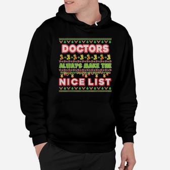 Doctors Always Make The Nice List Santa Ugly Xmas Hoodie - Monsterry DE