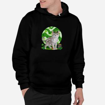 Dog American Shorthair Cat Irish Leprechaun St Puppy Pet St Patricks Day Black Hoodie - Monsterry