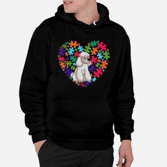 Dog Dad Dog Mom Gifts Autism Awareness Poodle Hoodie - Monsterry DE