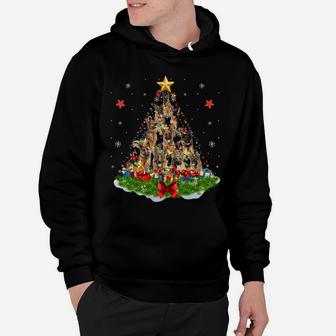 Dog Lover German Shepherd Christmas Tree Xmas Party Gift Sweatshirt Hoodie | Crazezy