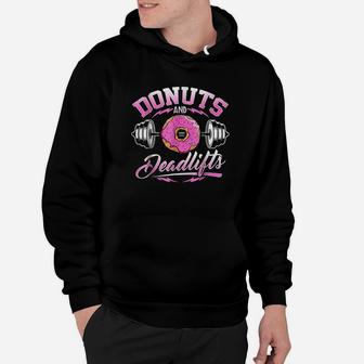 Donuts And Deadlifts Weightlifting Funny Gym Hoodie | Crazezy