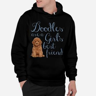 Doodles Are A Girl's Best Friend Golden Labradoodle Dog Mom Hoodie | Crazezy