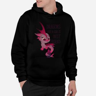 Dragons Are A Girl's Best Friend Funny Women Novelty Gift Hoodie | Crazezy