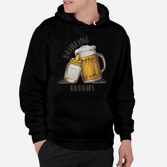 Drinking Buddies Dad And Baby Matching Fist Father Shirt Hoodie | Crazezy