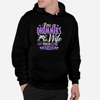 Drum Im A Drummers Wife Gift For Drummers Hoodie - Thegiftio UK