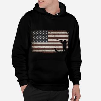 Duck Hunting American Flag Thanksgiving Christmas Hunter Hoodie | Crazezy