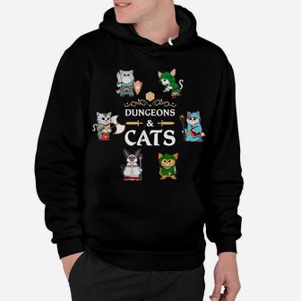 Dungeons And Cats Rpg D20 Anime Dragons Slayer Gamers Gift Hoodie | Crazezy DE