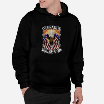 Eagles American Flag One Nation Under God Hoodie - Monsterry