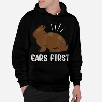 Ears First Chocolate Easter Bunny Rabbit Funny Easter Hoodie | Crazezy CA