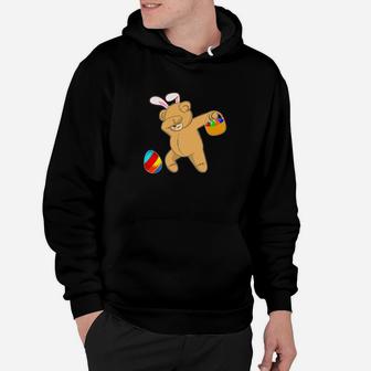Easter Bunny Dabbing Teddy Bear Easter Egg Gift Hoodie - Thegiftio