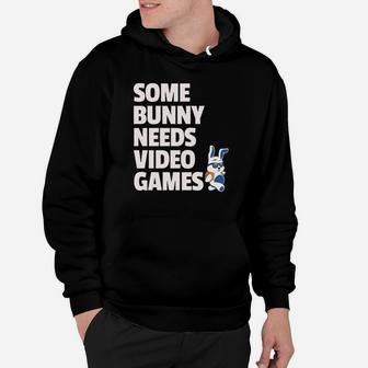 Easter Some Bunny Needs Video Games Boys Girls Kids Hoodie - Seseable