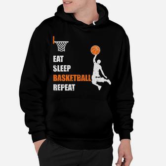 Eat Sleep Basketball Repeat | Basketball Boys And Girls Hoodie | Crazezy UK