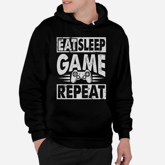 Eat Sleep Game Repeat Christmas Gifts For Boy Girl Gamer Tee Hoodie | Crazezy CA