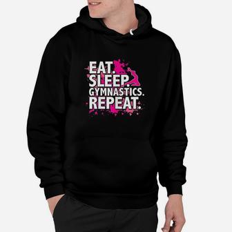 Eat Sleep Gymnastics Repeat Hoodie | Crazezy