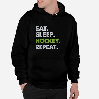 Eat Sleep Hockey Repeat Boys Gift For Hockey Lover Youth Hoodie | Crazezy