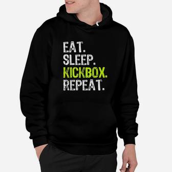 Eat Sleep Kickbox Repeat Hoodie | Crazezy