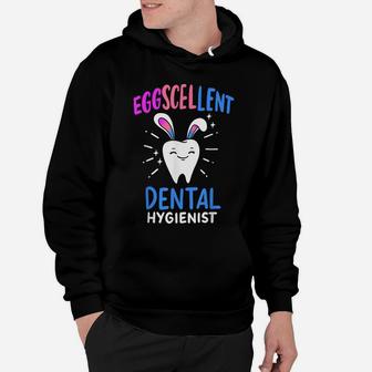 Eggscellent Dental Hygienist Easter Bunny Hunting Dentist Hoodie | Crazezy UK