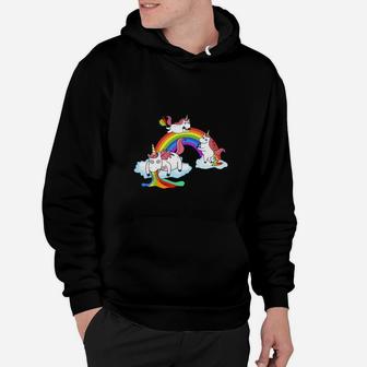 Einhorn Einhörner Regenbogen Hoodie - Seseable
