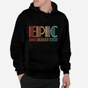 Epic Since August 2007 Shirt 12Th Birthday 12 Year Old Hoodie | Crazezy