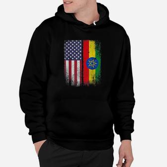 Ethiopian American Flag Ethiopia African Heritage Countries Hoodie | Crazezy DE
