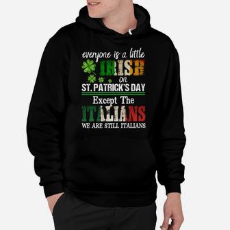 Everyone Is A Little Irish On St Patrick Day Except Italians Hoodie | Crazezy AU