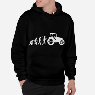 Evolution Affe zu Traktorfahrer Herren Hoodie, Lustiges Bauernmotiv Tee - Seseable