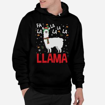 Fa La La Llama Design Cute Christmas Llama Hoodie | Crazezy DE