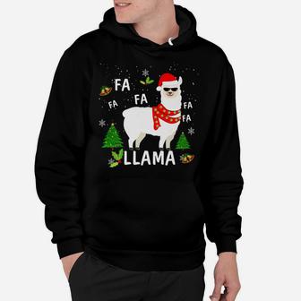 Fa La La Llama Santa Shirt Christmas Funny Gift Xmas Hoodie | Crazezy