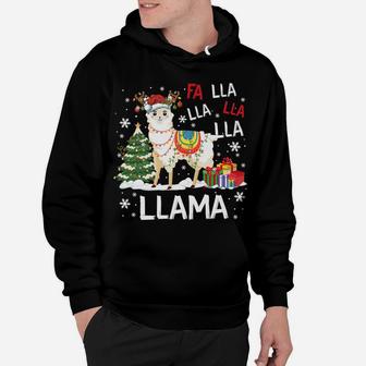 Fa Lla Lla Llama Christmas Llama Xmas Pajama Funny Gifts Hoodie | Crazezy UK