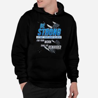 Faith Fitness Motivation Be Strong Christian Inspiring Verse Hoodie - Monsterry