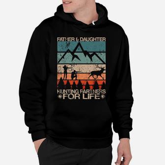 Father Daughter Hunting Partners For Life Retro Dad Hunters Hoodie | Crazezy