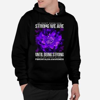 Fibromyalgia Awareness Strong Warrior Flower Purple Ribbon Hoodie | Crazezy DE