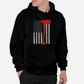 Firefighter American Flag Hoodie | Crazezy