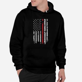 Firefighter American Flag Red Line Stripe Usa Hoodie | Crazezy UK