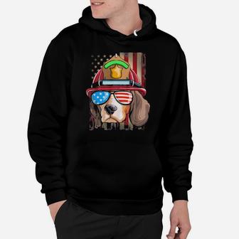 Firefighter Beagle 4Th Of July Funny Hoodie - Monsterry CA