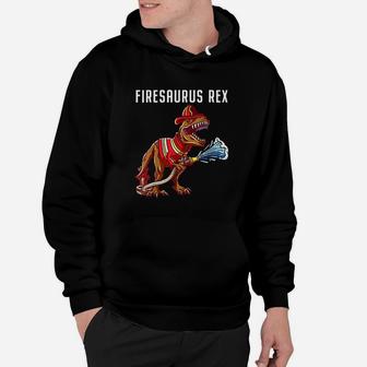 Firefighter T Rex Dinosaur Hoodie | Crazezy
