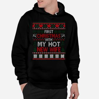 First Christmas With My Hot New Wife Married Matching Couple Sweatshirt Hoodie | Crazezy